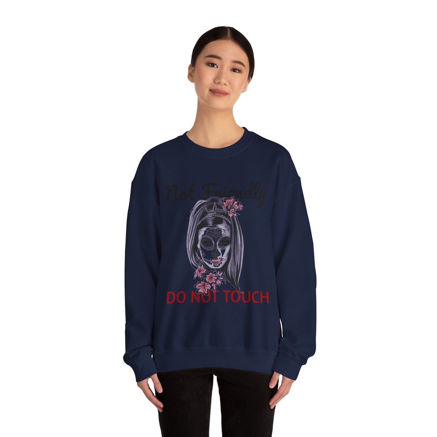 Edgy Skull Graphic Crewneck Sweatshirt | Halloween Gift, Casual Wear, Unisex Apparel, Cozy Sweatshirt, Unique Graphic Design