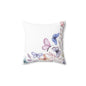 Spun Polyester Square Pillow - Wildflowers