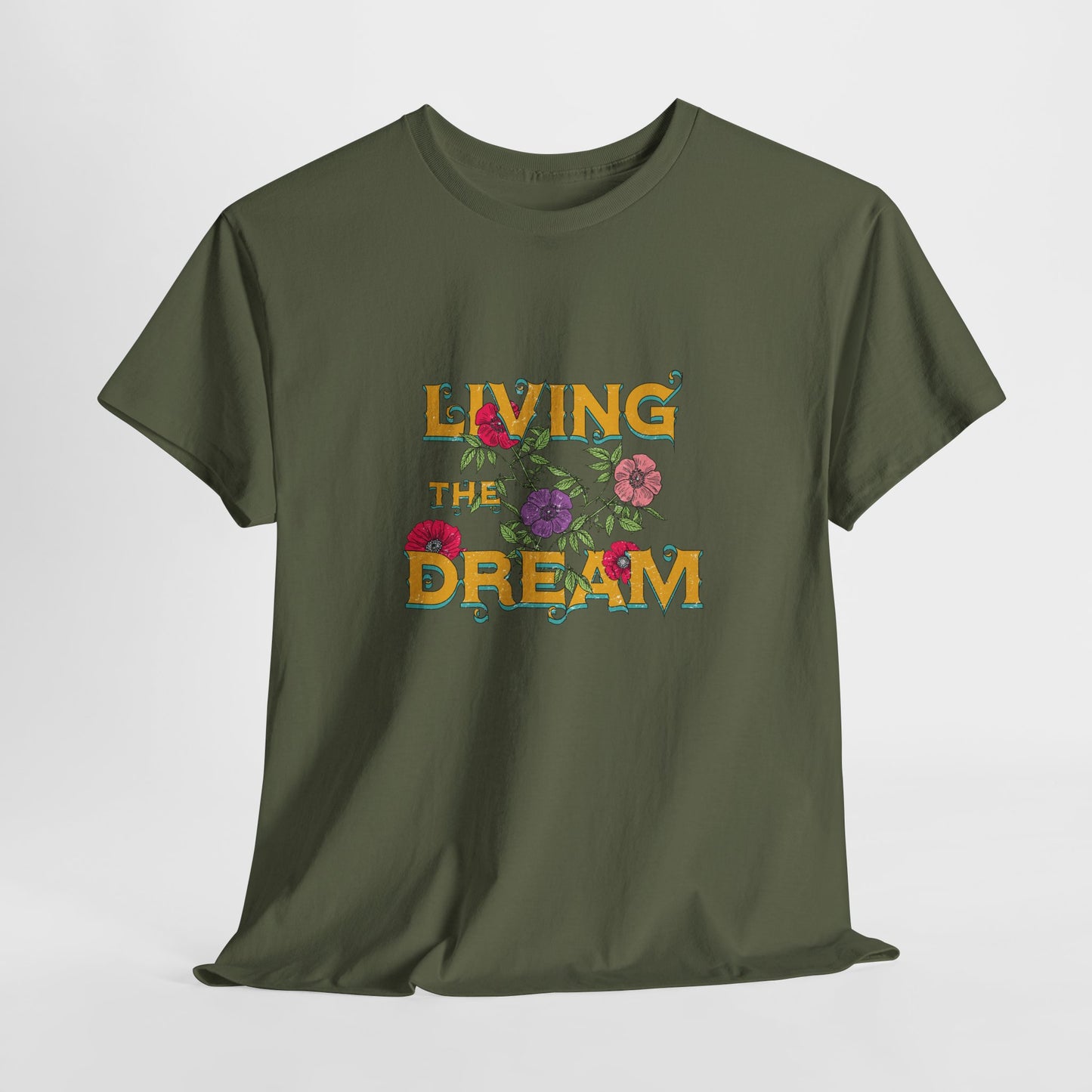 Living the Dream Floral Tee, Unisex Cotton T-Shirt, Inspirational Gift, Casual Everyday Wear, Flower Graphic Shirt, Summer Wardrobe [...]