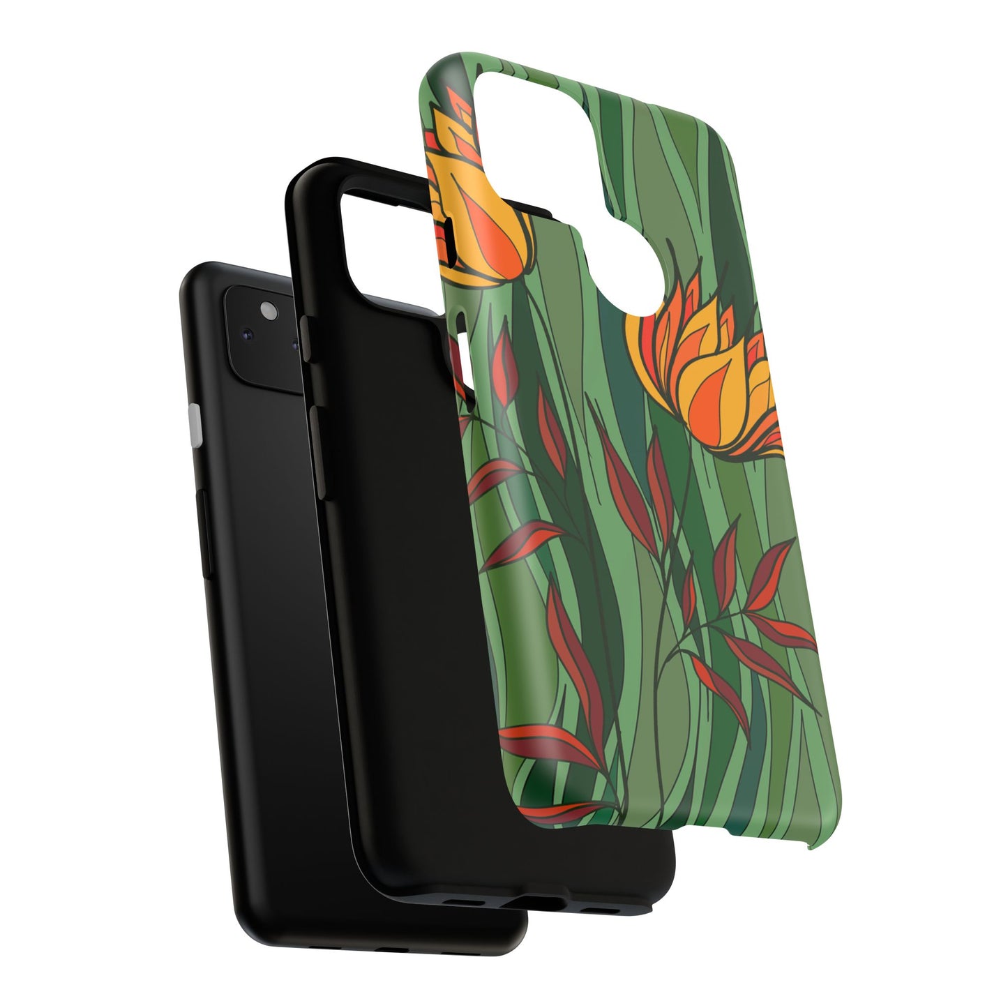 Vibrant Floral Phone Case, Nature-Inspired Tough Case, Eco-Friendly Cover, Unique Gift for Nature Lovers, Spring Decor