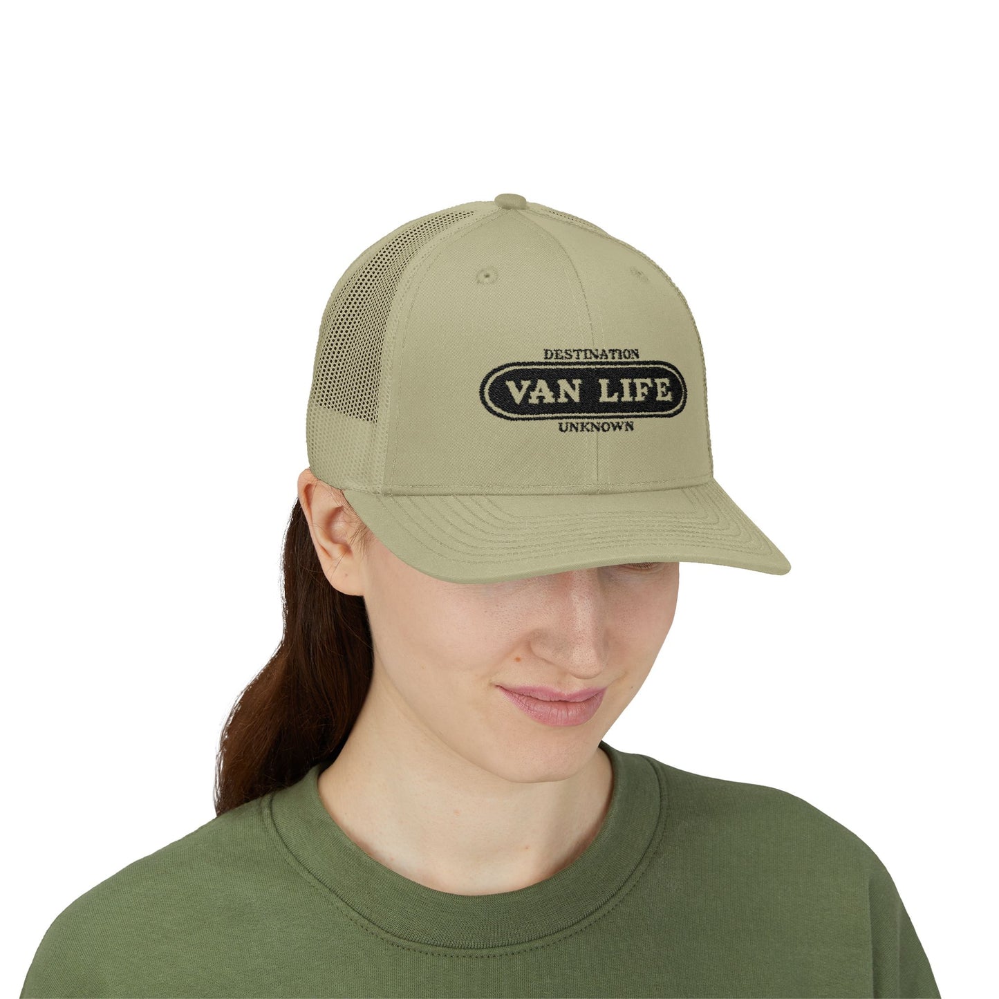 Van Life Snapback Trucker Cap, Adventure Hat, Travel Gift, Bohemian Style Cap, Outdoor Lifestyle Gear, Vacation Ready Accessory