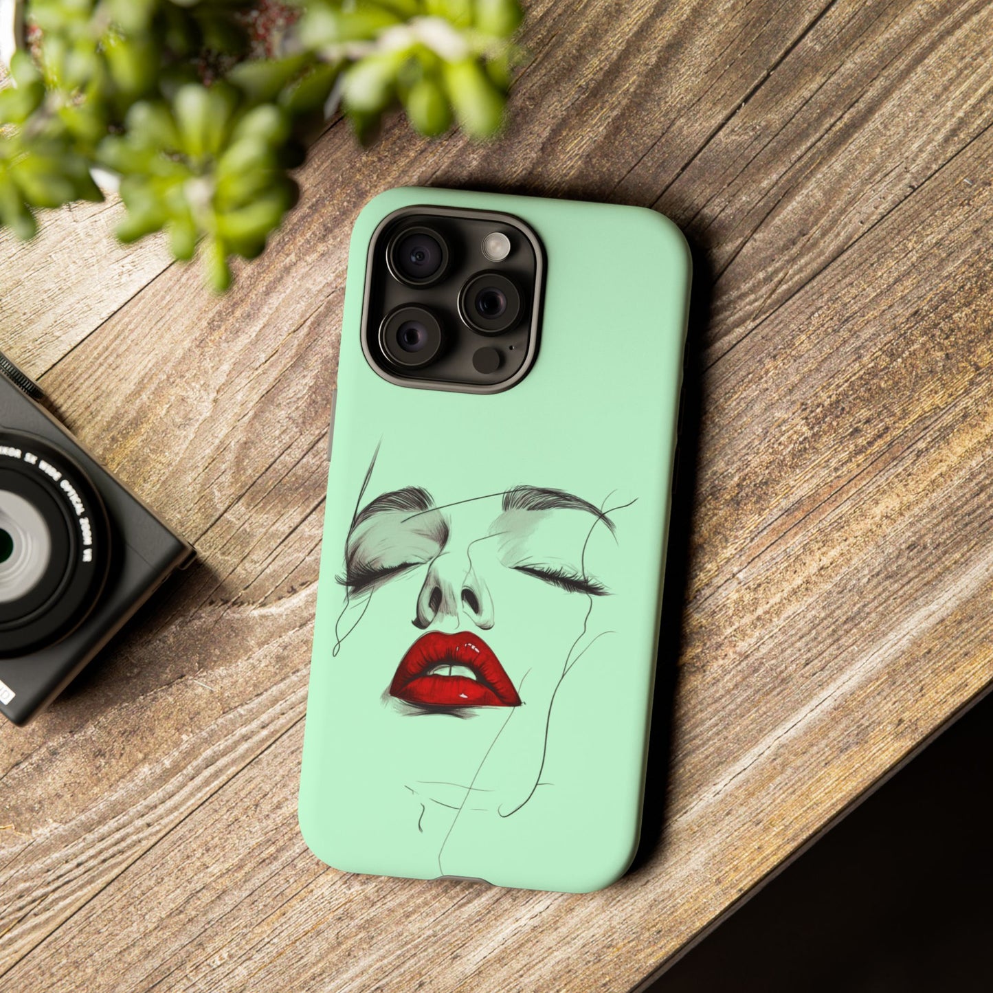 Stylish Phone Case, Artistic Phone Cover, Trendy Tech Accessory, Unique Cell Phone Protector, Gift for Her, Modern Aesthetic