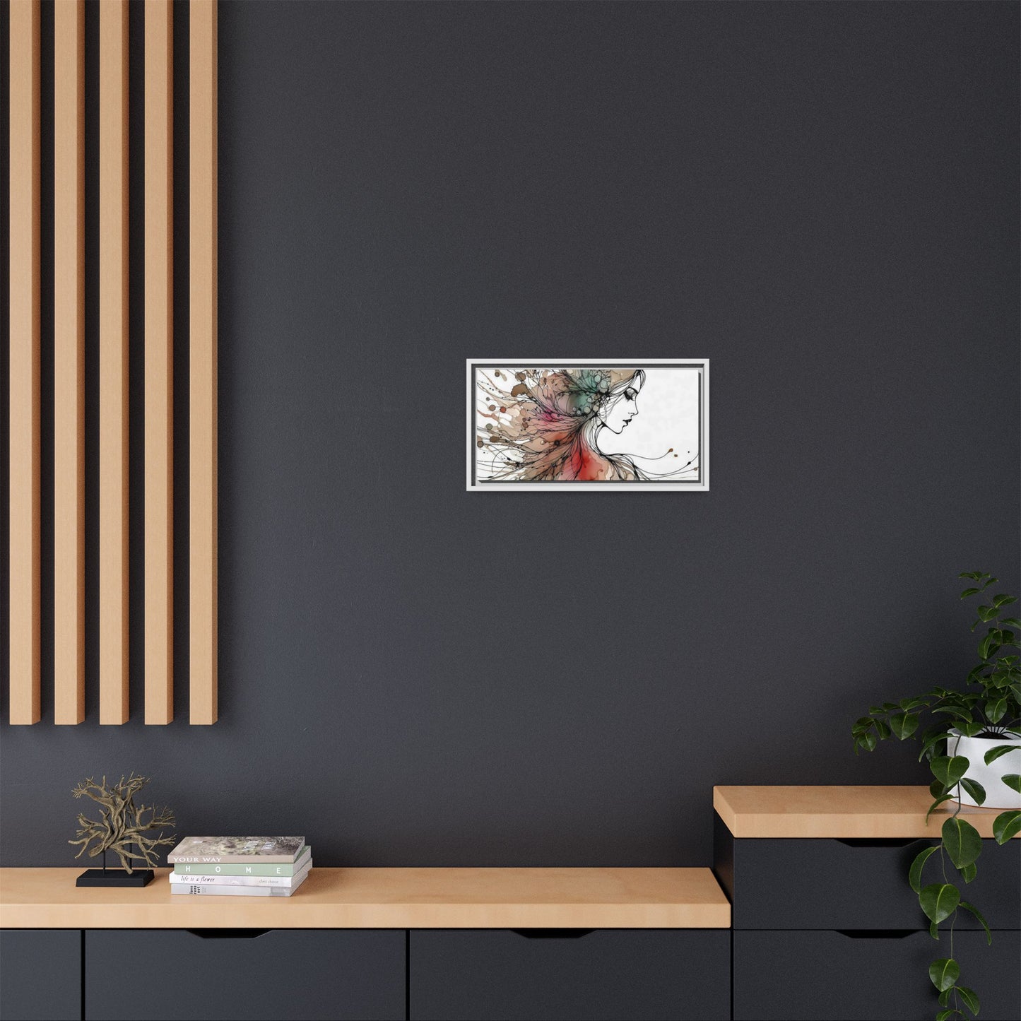 Matte Canvas, Framed (Multi-color) - Girl Whispers