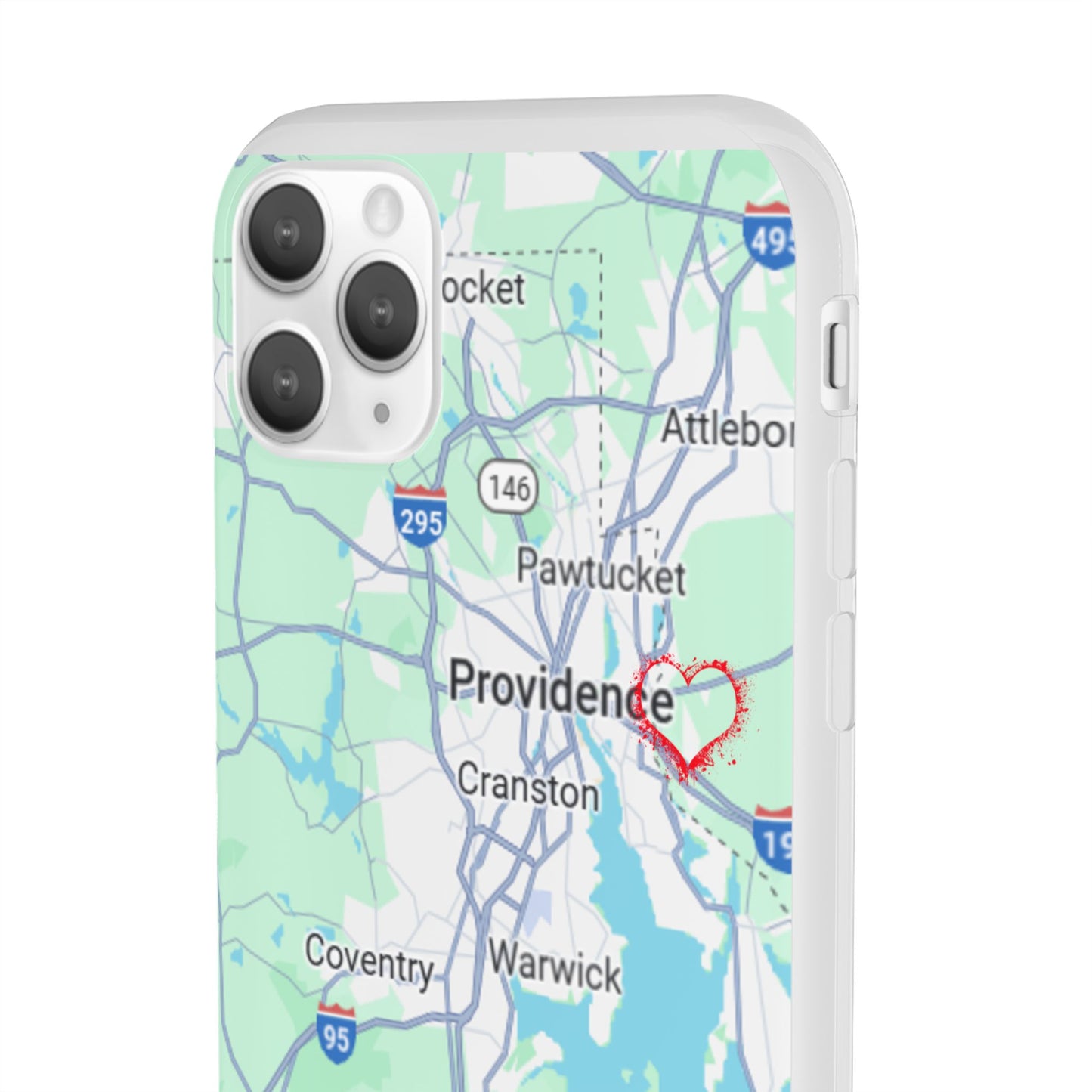 Providence Heart Map Phone Case - Custom Flexible Smartphone Protector, Gift for Her, Map Lover's Accessory, Personalized Case, Travel [...]