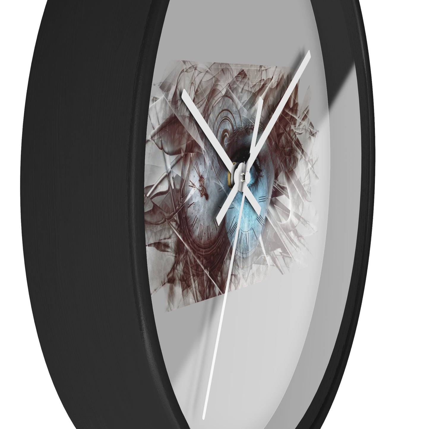 Rustic Eye Art Wall Clock, Unique Home Decor, Gift for Art Lovers