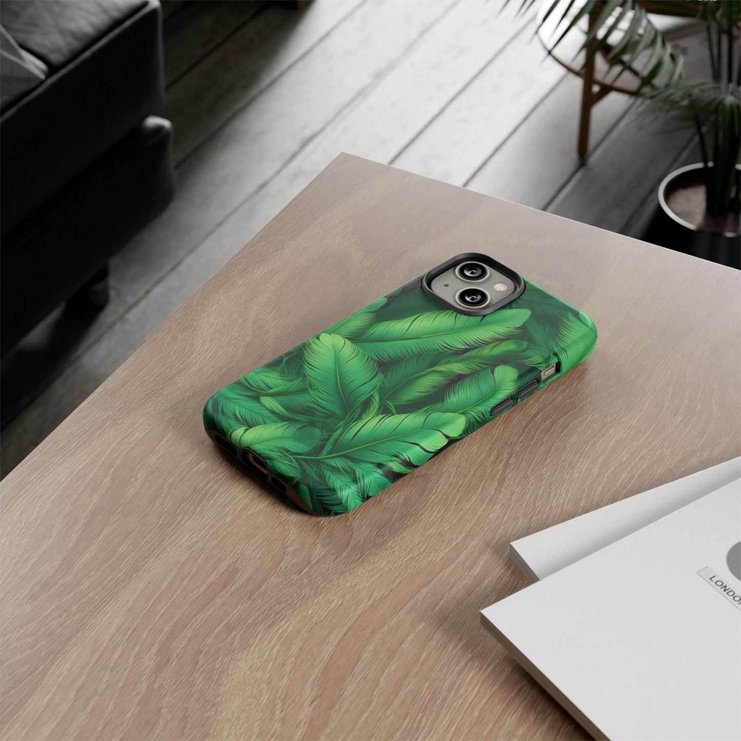 Tough Cases - Tropical Leaf Phone Case, Nature-inspired, Phone Accessory, Gift for Her, Jungle Theme, Eco-Friendly
