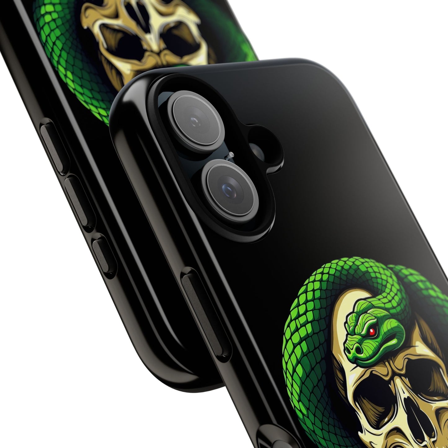 Skull & Snake Phone Case | Tough Cases, Protective Cover, Edgy Phone Accessories, Gothic Gift, Halloween Decor