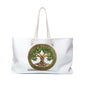 Earthy Celtic Tree Weekender Bag, Large Tote for Travel, Beach, Gym, Gifts for Nature Lovers, Boho Style, Eco-Friendly
