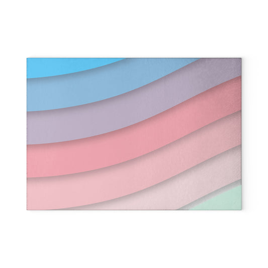 Elegant Pastel Glass Cutting Board | Kitchen Decor, Gift for Chefs