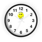Cheerful Wall Clock with Smiley Face - Don't Worry Be Happy - Home Decor, Gift for Friends, Motivational Decor, Office Wall Art
