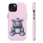 Cute Hippo Phone Case - Tough Cases, Animal Phone Cover, Kawaii Accessories, Gifts for Kids, Unique Tech Gear