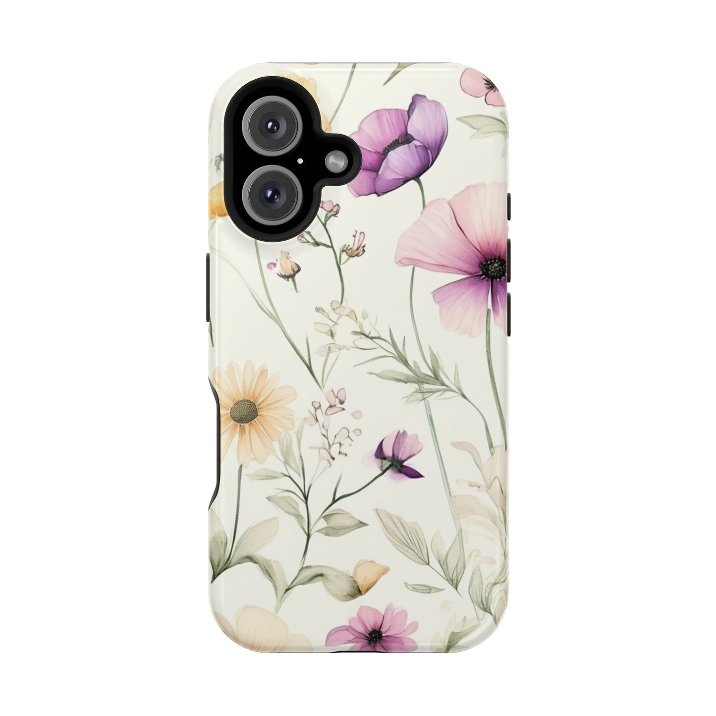 Floral Watercolor Magnetic Impact-Resistant Phone Case