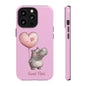 Cute Hippo Phone Case | Good Vibes, Gift for Friends, Cute Phone Accessories, Animal Lover Gift, Happy Phone Cover