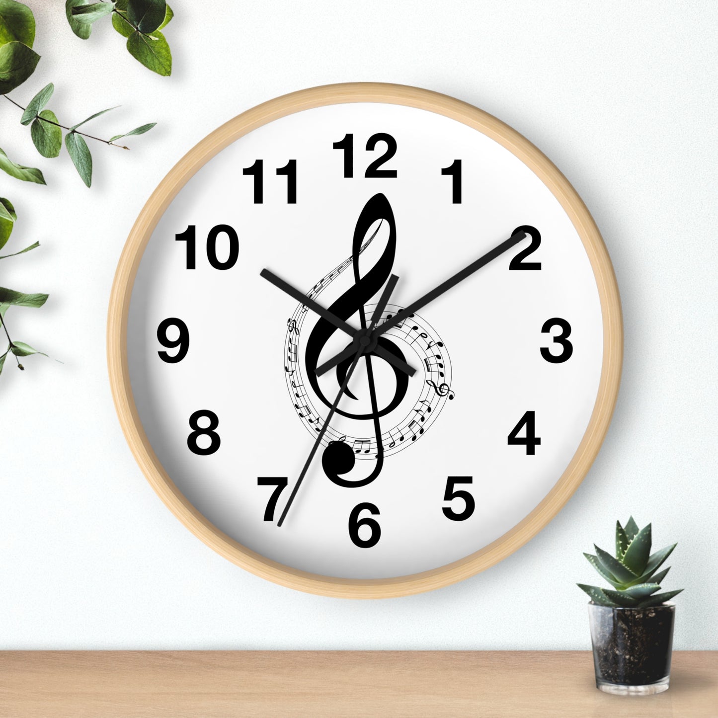 Musical Notes Wall Clock - Perfect for Music Lovers, Home Decor