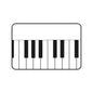 Piano Keyboard Desk Mat, Music Lover's Office Decor, Gift for Musicians, Gaming Pad, Piano Themed Workspace