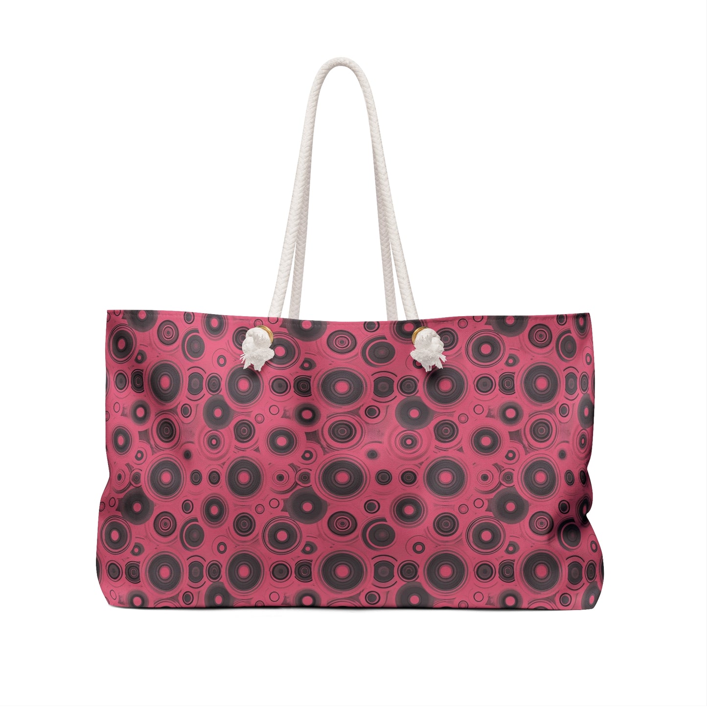 Chic Weekender Bag with Retro Bubble Design, Perfect for Travel