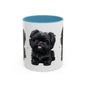 Cute Pug Accent Coffee Mug, Pet Lover Gift, Coffee Cup, Dog Mom Mug, Black Dog Ceramic Mug