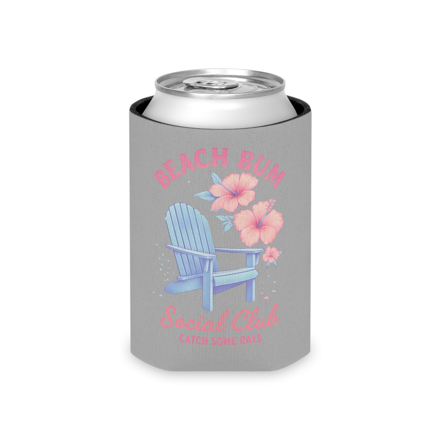 Beach Bum Can Cooler - Summer Vibes, Social Gatherings, Pool Parties, Beach Days, Gift for Friends