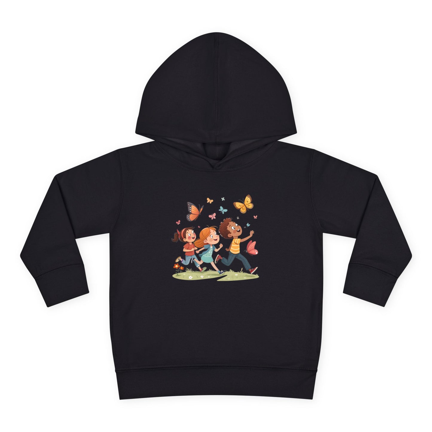 Butterfly Adventure Toddler Pullover Hoodie | Cute Kids Apparel, Fleece Hoodie, Toddler Gift, Outdoor Playwear, Spring Fashion