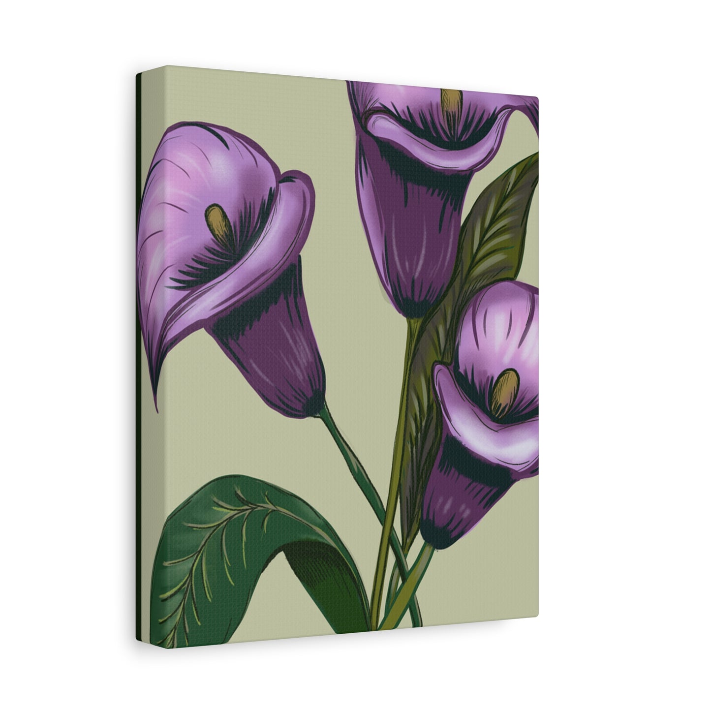 Copy of Matte Canvas, Stretched, 1.25" Purple Flowers