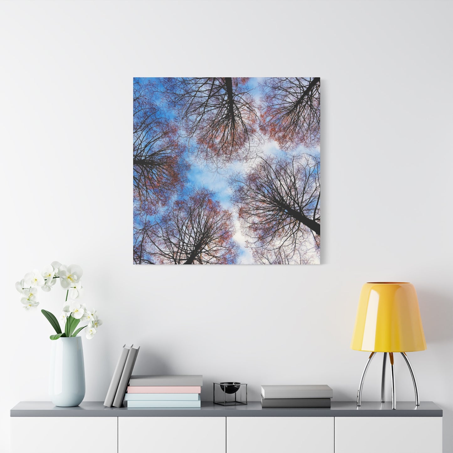 Winter Tree Canopy Matte Canvas Wall Art — Stretched 1.25"