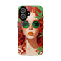 Vibrant Phone Case with Retro Greenery Design, Trendy Case for Casual Look, Gift for Her, Summer Vibes, Unique Phone Accessory