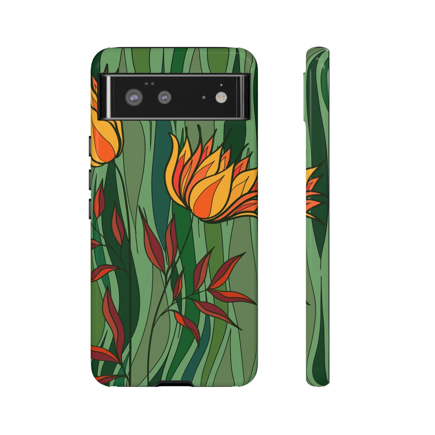 Vibrant Floral Phone Case, Nature-Inspired Tough Case, Eco-Friendly Cover, Unique Gift for Nature Lovers, Spring Decor