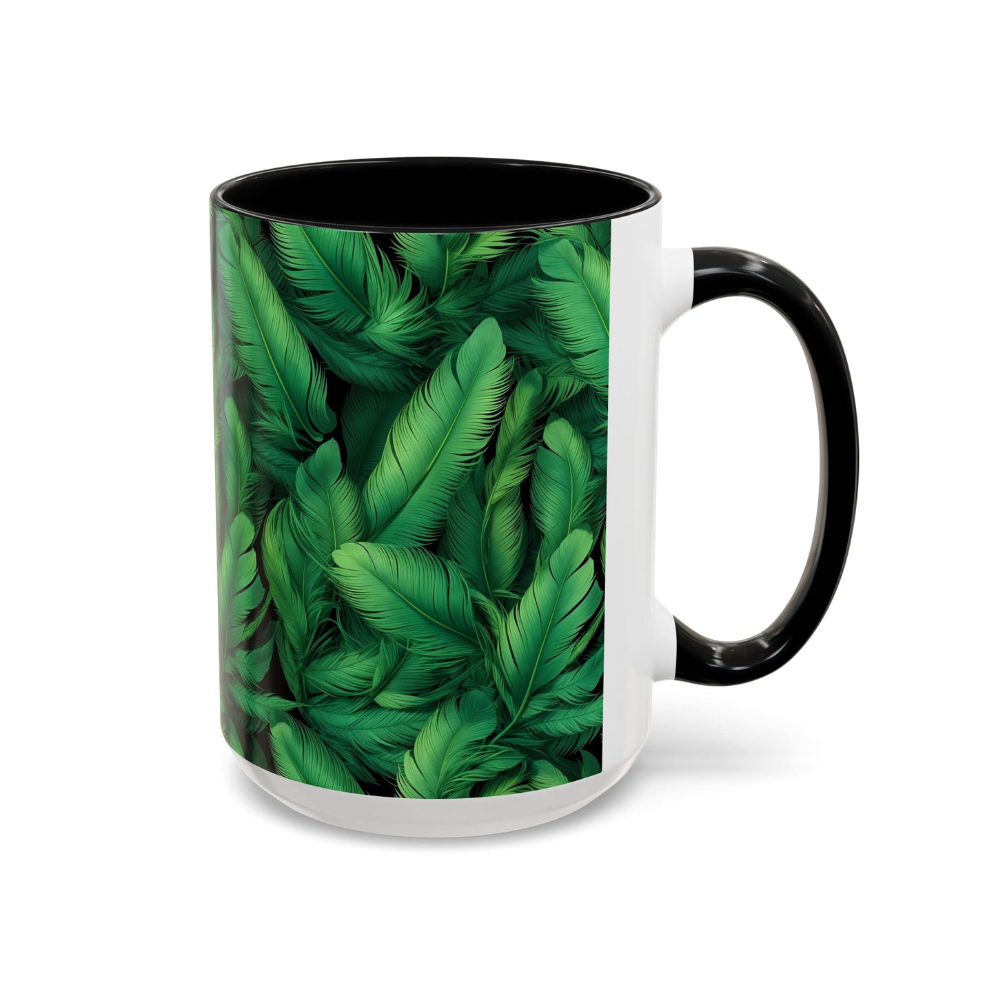 Tropical Leaf Coffee Mug - Green Botanical Drinkware, Ideal Gift for Nature Lovers, Home Decor, Tropical Theme, Eco-Friendly Beverage