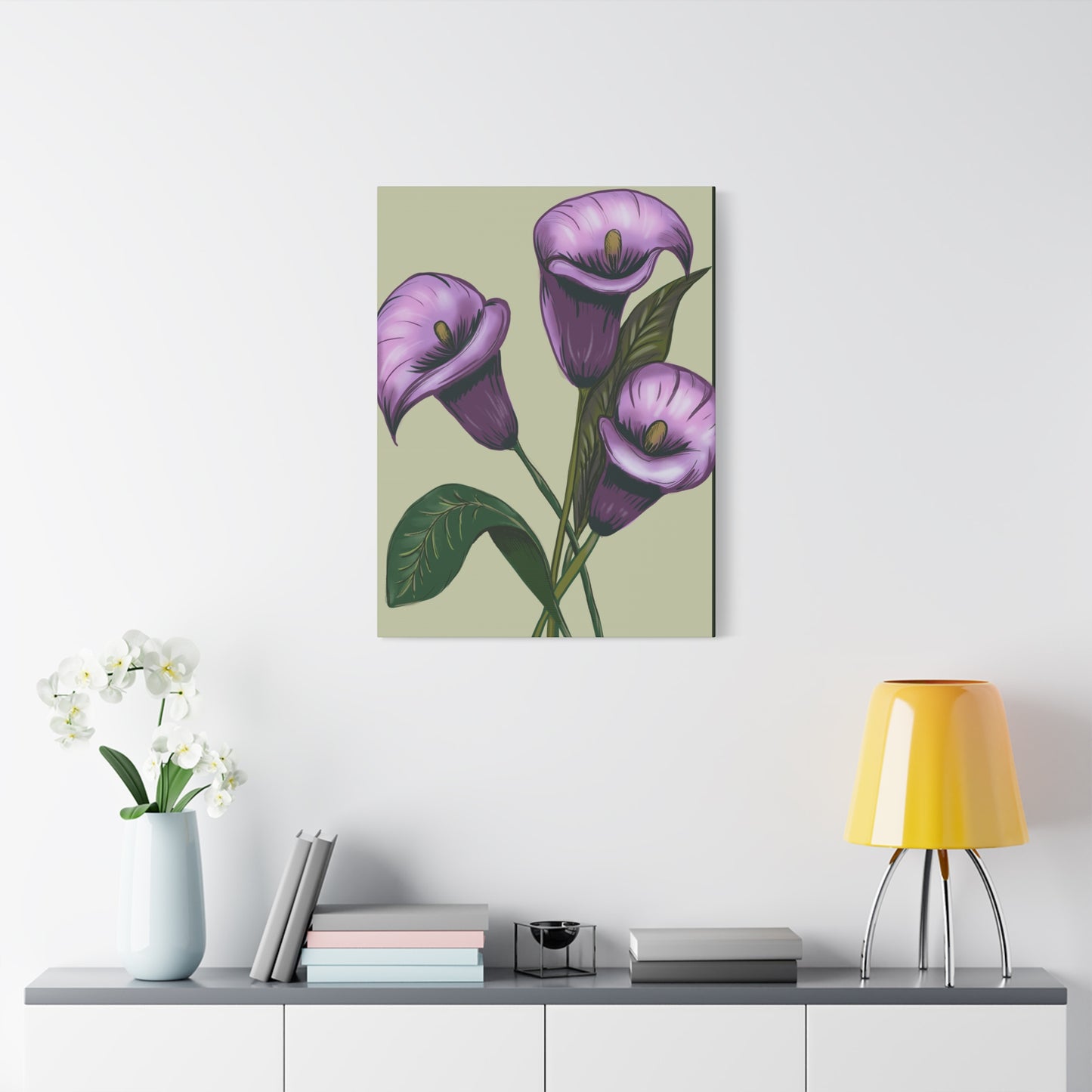 Copy of Matte Canvas, Stretched, 1.25" Purple Flowers