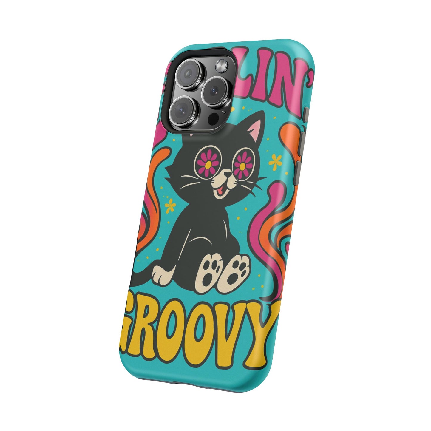 Groovy Cat Magnetic Impact-Resistant Phone Case