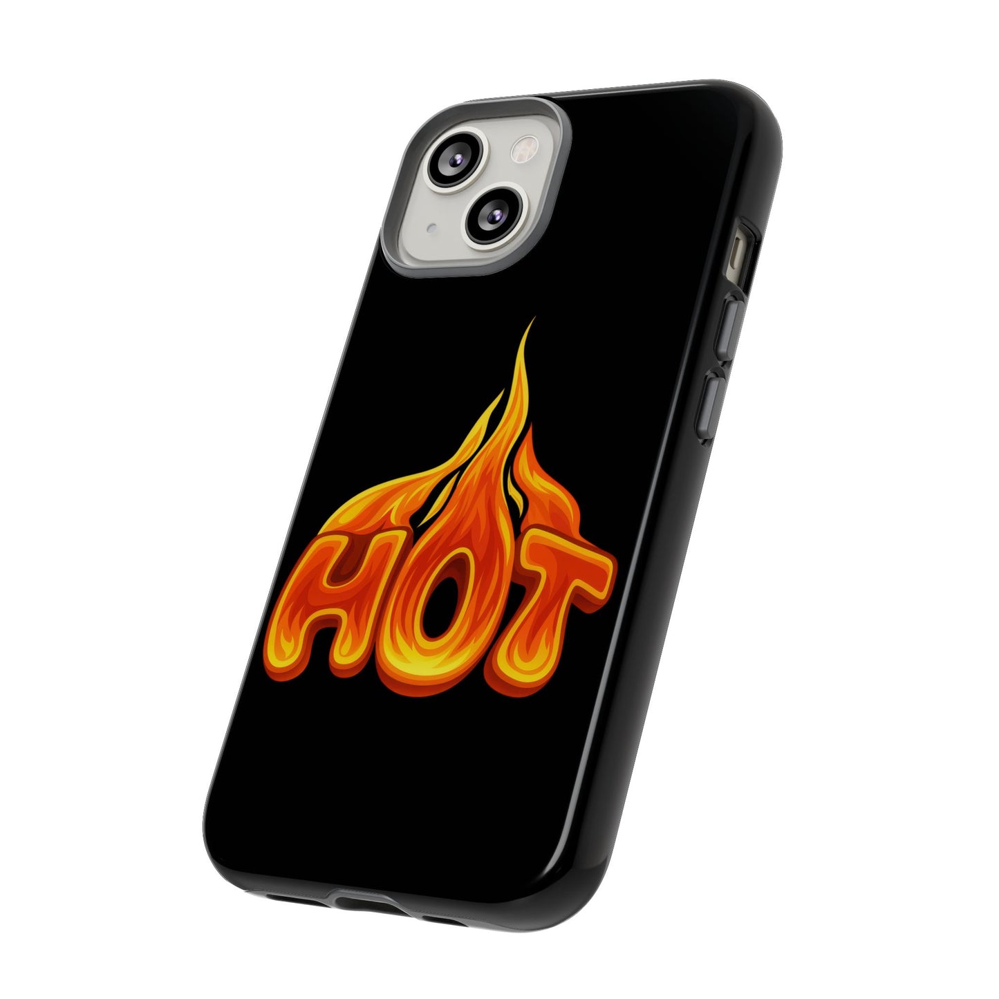 Stylish Phone Case, Hot Flames Design, Gift for Teens, Trendy Accessory, Protective Cover, Unique Phone Case