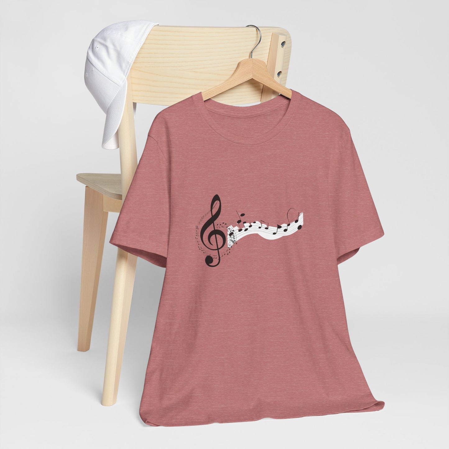 Musical Notes Short Sleeve Tee for Music Lovers