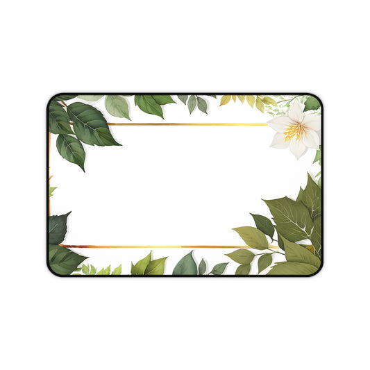 Elegant Botanical Desk Mat, Office Decor, Floral Desk Pad, Eco-Friendly Workspace, Gift for Her, Home Office Accessories