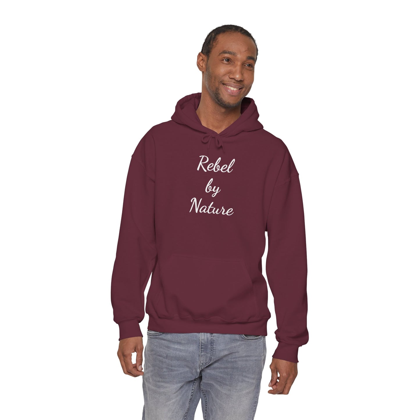Rebel by Nature Hoodie - Unisex Heavy Blend Sweatshirt for Adventure Lovers