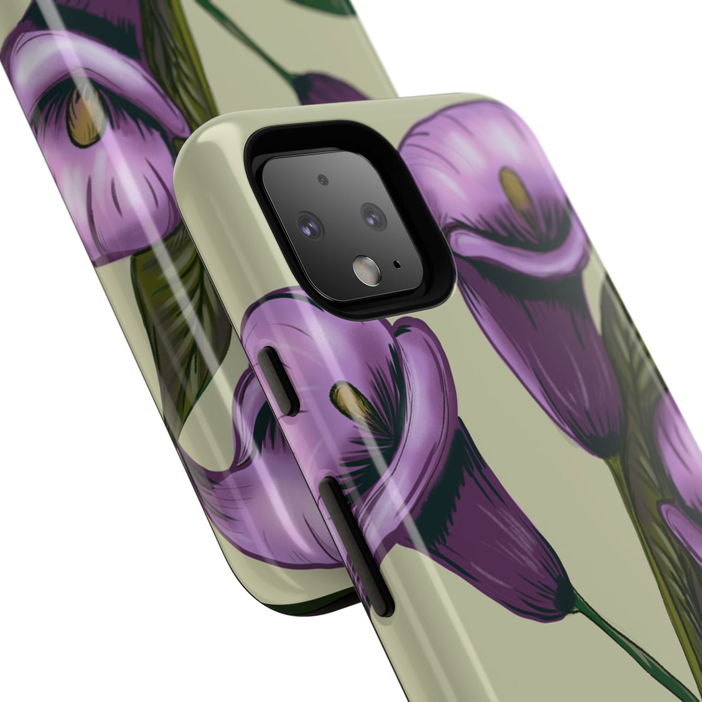 Floral Phone Case - Tough Cases, Purple Flower Design, Cell Phone Accessories, Gift for Her, Nature Lover Essentials