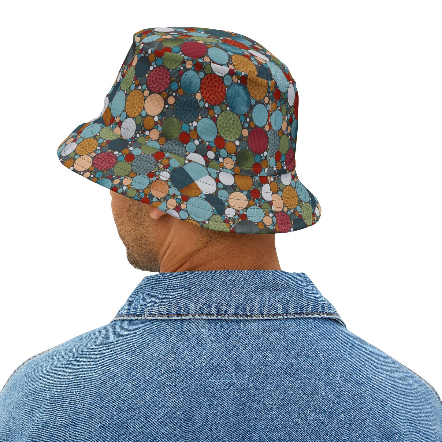 Colorful Polka Dot Bucket Hat, Summer Fashion, Festival Accessory, Beach Hat, Unisex Gift, Vacation Essential