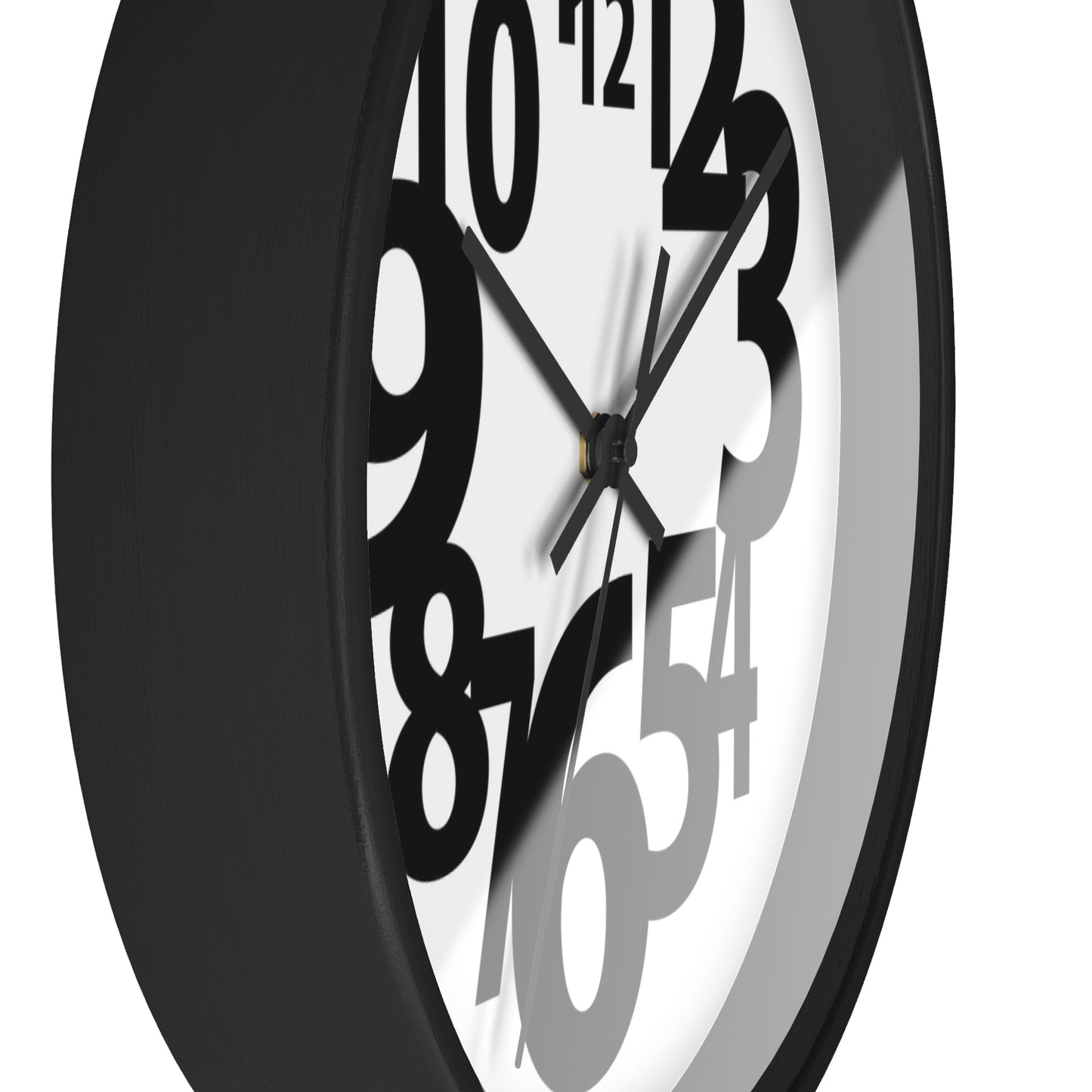 Modern Black and White Wall Clock, Minimalist Home Decor, Office Timer, Gift for Him/Her, Stylish Timepiece