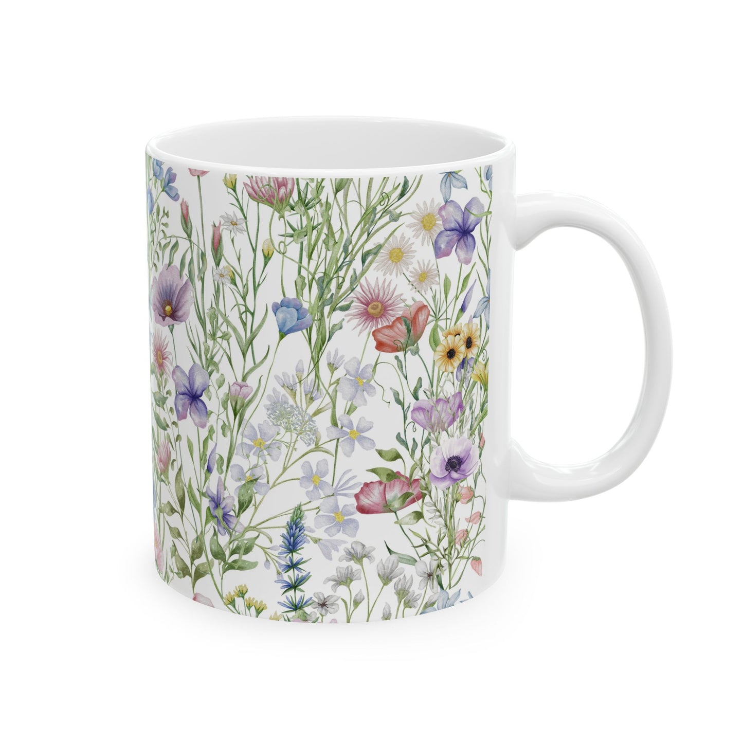 Ceramic Mug, (11oz, 15oz) - wildflowers