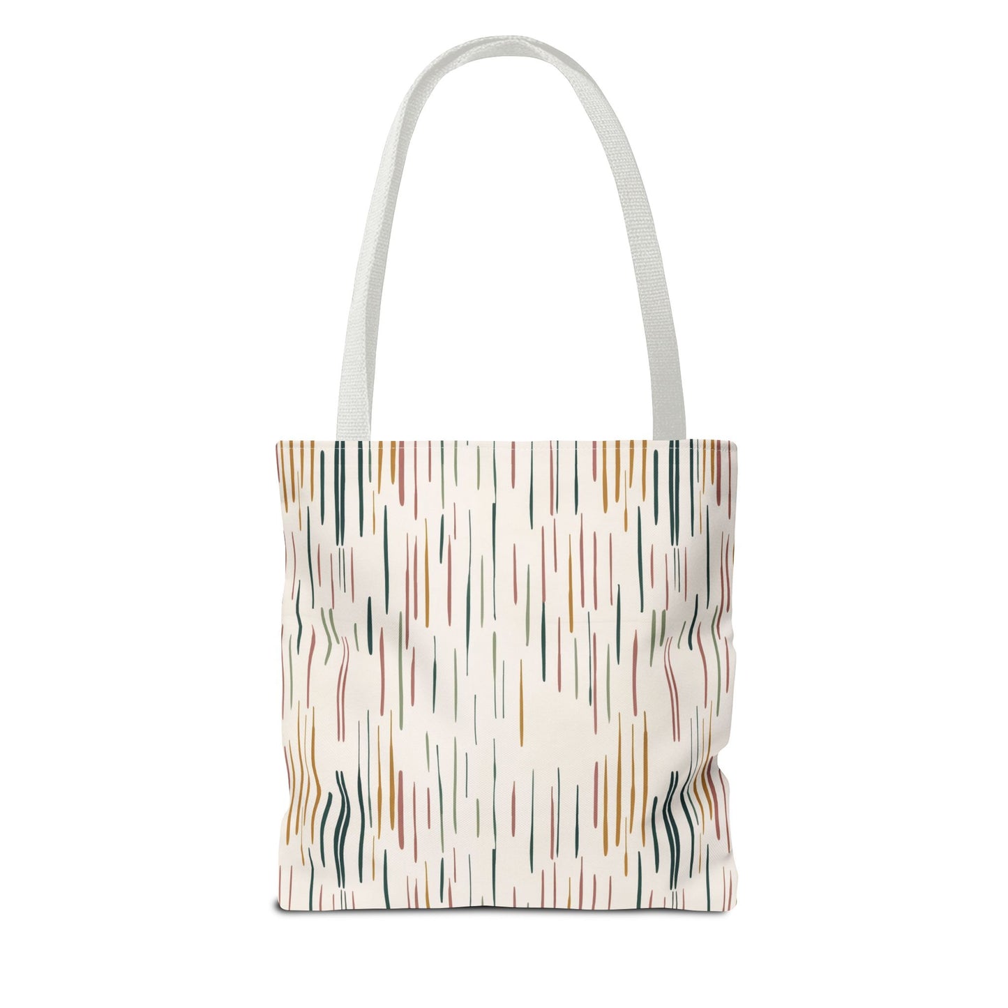 Earth Tones Abstract Stripe Tote Bag — Minimalist Boho Canvas Shopper