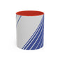 Elegant Stripe Accent Coffee Mug - Perfect for Gifts, Home Decor, Office, Birthdays, and Tea Lovers