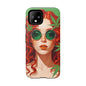 Vibrant Phone Case with Retro Greenery Design, Trendy Case for Casual Look, Gift for Her, Summer Vibes, Unique Phone Accessory