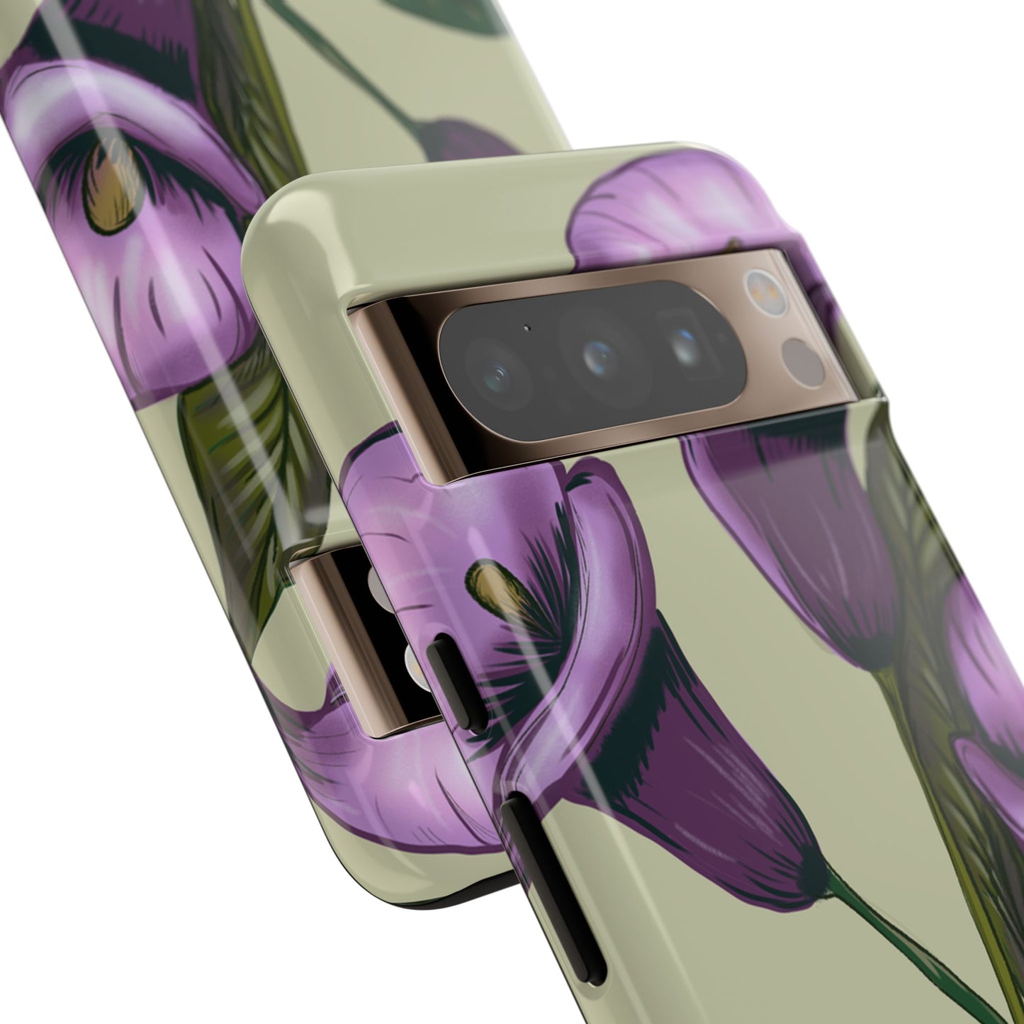 Floral Phone Case - Tough Cases, Purple Flower Design, Cell Phone Accessories, Gift for Her, Nature Lover Essentials