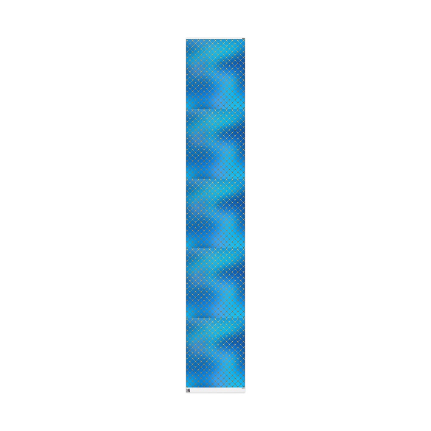 Blue Gold Dotted Swirl Wrapping Paper Roll — Decorative Gift Wrap