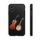 Musical Instrument Phone Case - Violin & Banjo Design, Music Lover Gift, Unique Phone Cover, Holiday Gift, Durable Tough Cases
