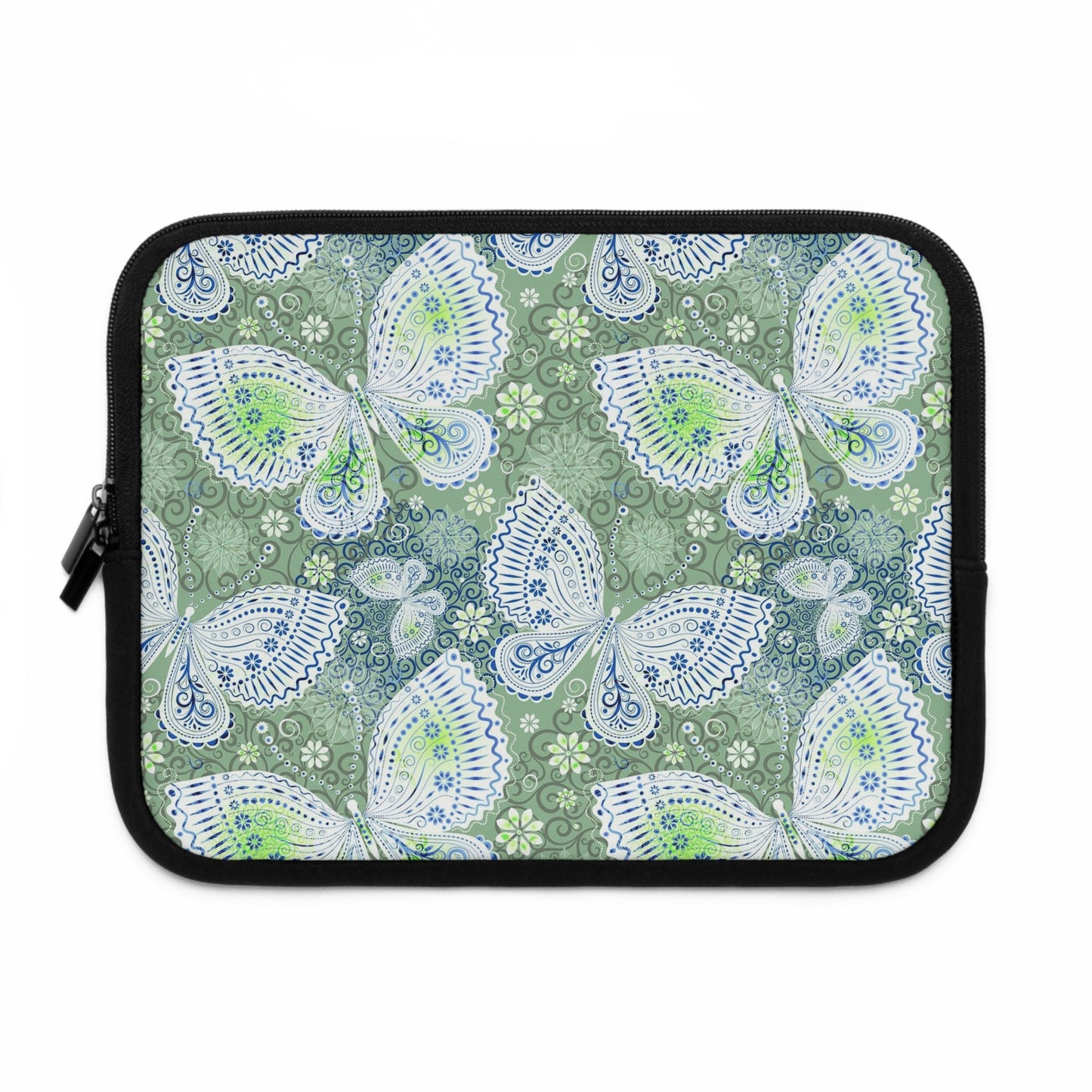 Butterfly Pattern Laptop Sleeve, Eco-Friendly Laptop Case, Computer Bag, Gift for Her, Personalized Tech Accessory