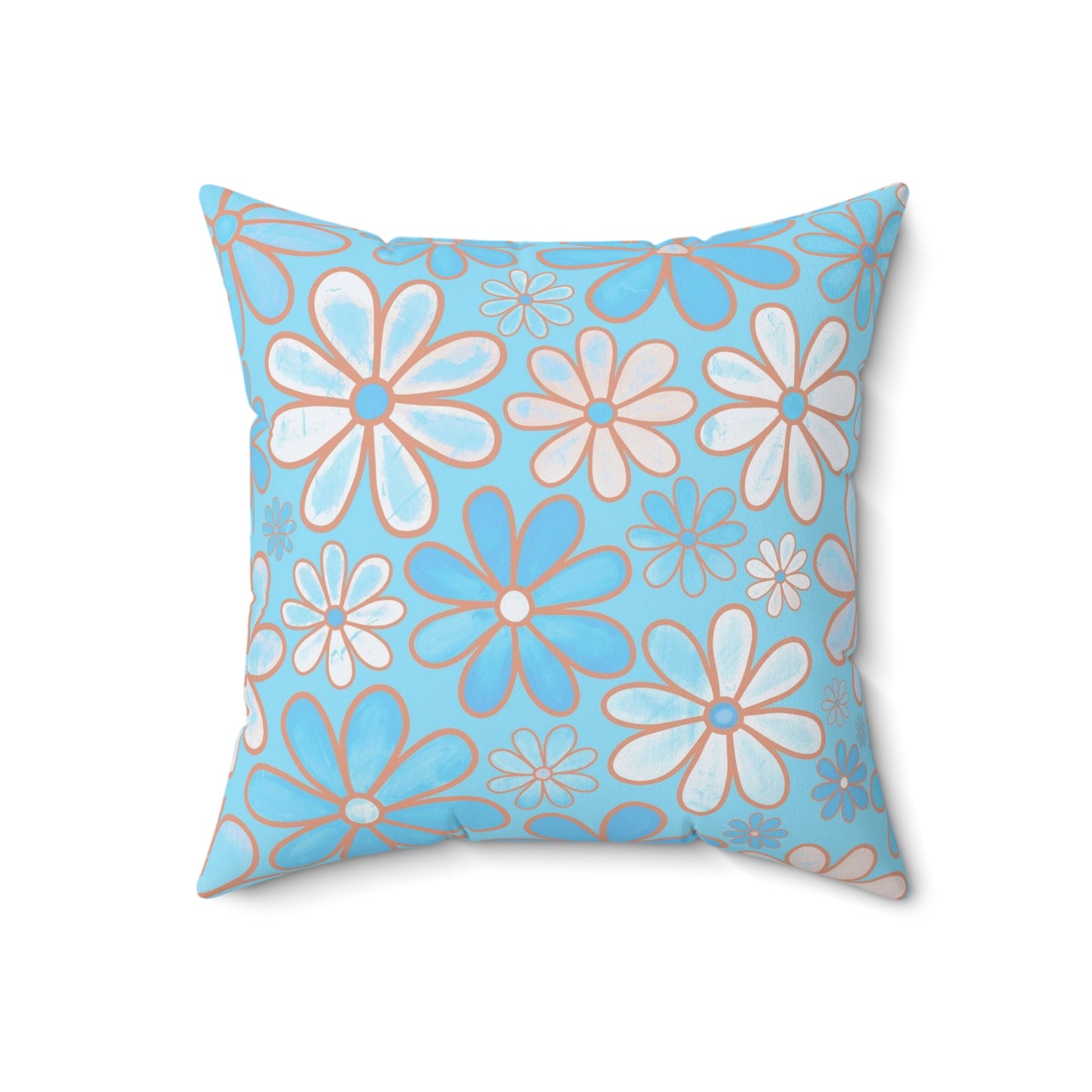 Floral Decorative Pillow, Flower Accent Cushion, Cozy Home Decor, Spring/Summer Vibes, Gift for Flower Lovers, Couch Pillow