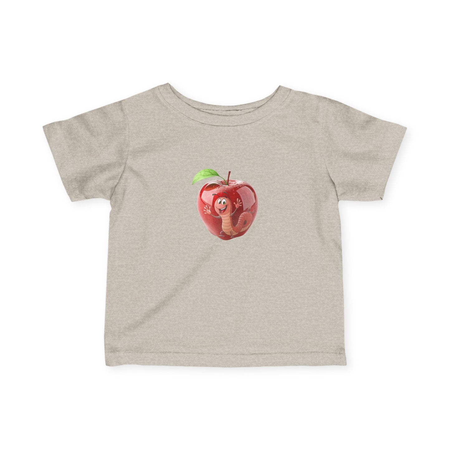Cute Apple Mouse Infant Tee, Baby Shower Gift, Toddler T-Shirt, Kids Fruit Shirt, Spring Outfit, Playful Everyday Wear
