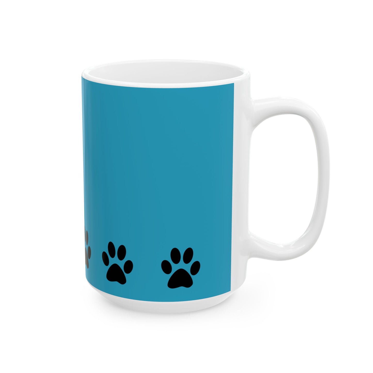 Paw Print Ceramic Mug - Ideal for Pet Lovers, Dog Owners, Animal Enthusiasts, Gift for Pet Birthdays, Cozy Coffee Moments, Kitchen Decor