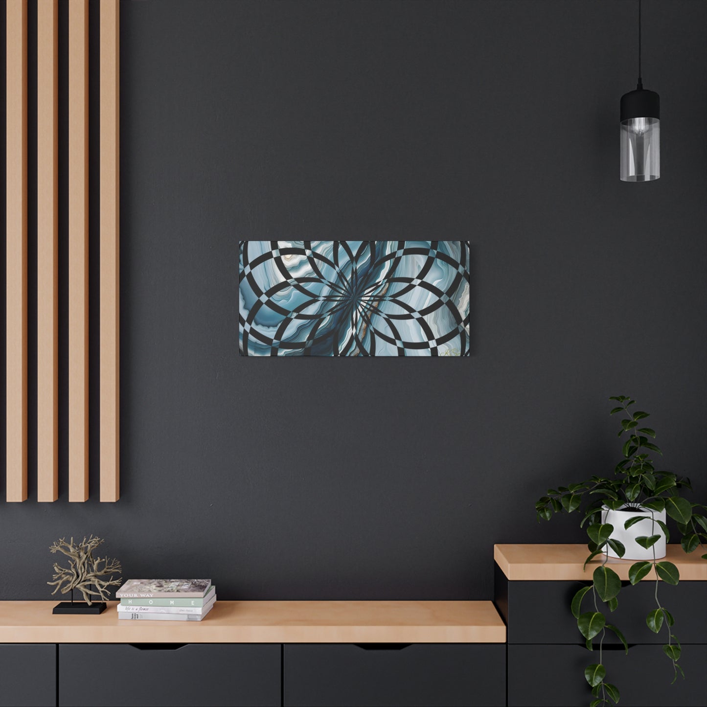 Abstract Geometric Art Canvas Print, Modern Wall