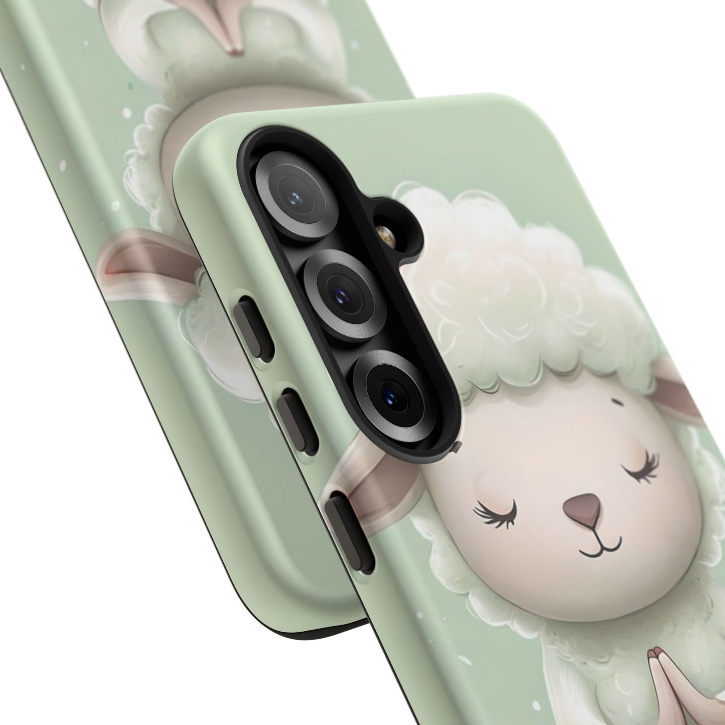 Meditating Lamb Phone Case — Cute Pastel Protective iPhone Cover